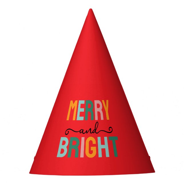 Merry Christmas Classical Unique Minimalist Plain Partyhütchen (Vorderseite)