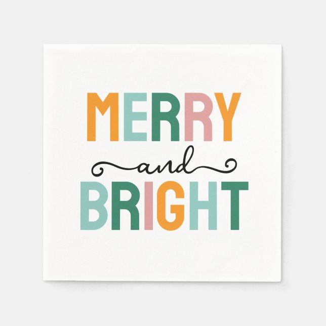 Merry Christmas Classical Unique Minimalist Plain Serviette (Vorderseite)