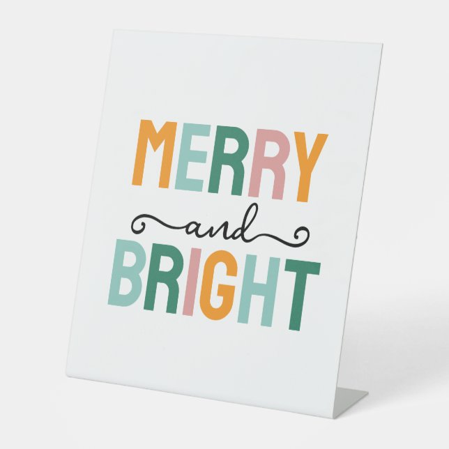 Merry Christmas Classical Unique Minimalist Plain Sockelschild (Vorderseite)