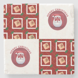 merry christmas coasters pattern and logo steinuntersetzer