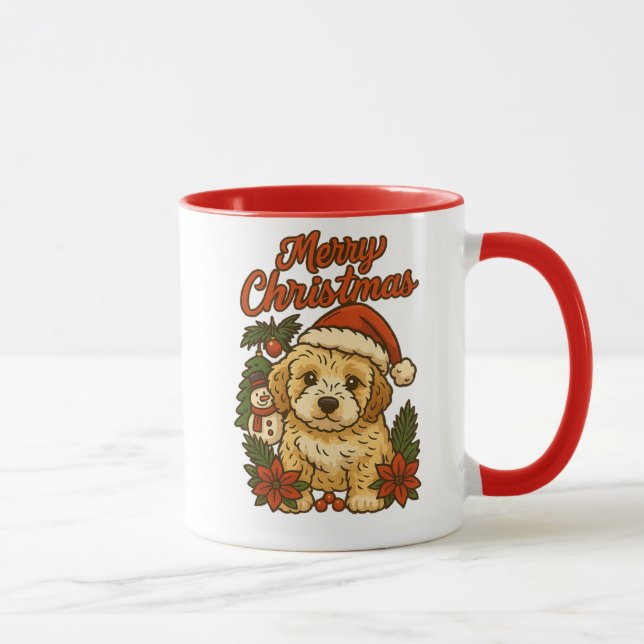 Merry Christmas Cockapoo Mug (Droite)