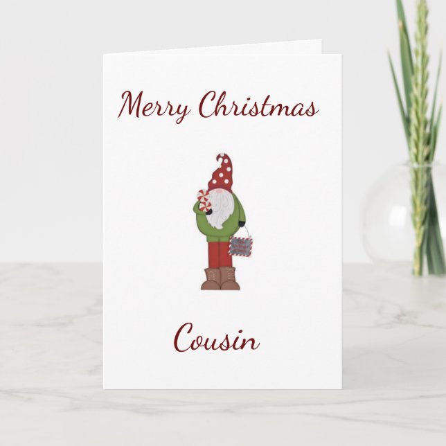 MERRY CHRISTMAS **COUSIN** KARTE (Vorderseite)