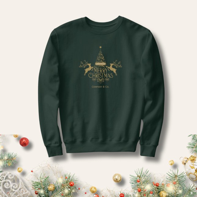 Merry Christmas Custom Name for Corporate Team Sweatshirt (Von Creator hochgeladen)