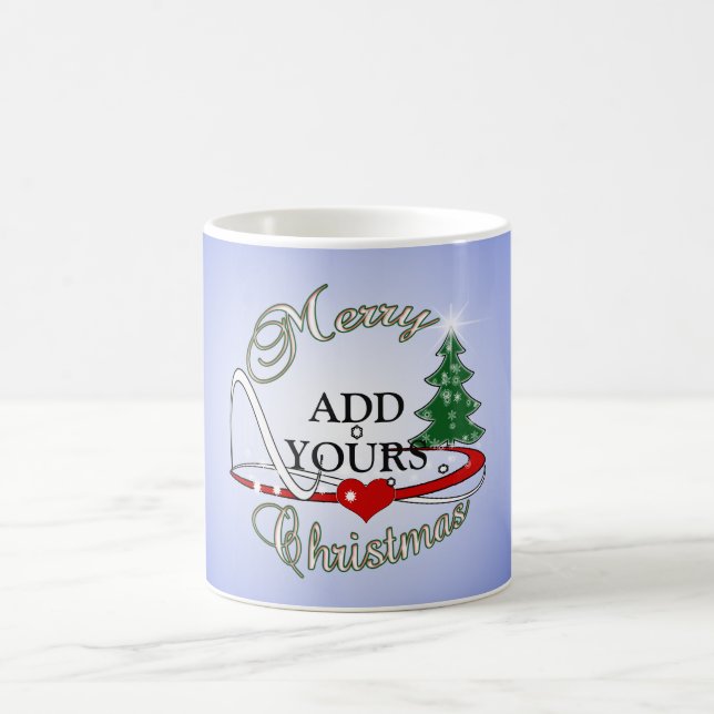 MERRY CHRISTMAS CUSTOMIZE IT-KAFFEE-TASSE KAFFEETASSE (Mittel)