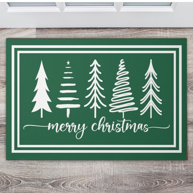 Merry Christmas Cute Christmas Tree Fußmatte (Von Creator hochgeladen)