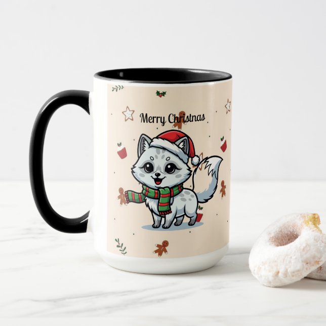 Merry Christmas | Cute Dog Christmas Mug (Avec donut)