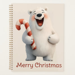 Merry Christmas Cute Polar Bear Design Planer