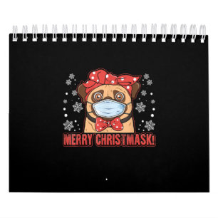Merry Christmas Cute Pug Dog Breed Furry Kalender
