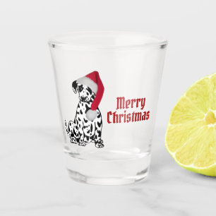 Merry Christmas Dalmatian Schnapsglas