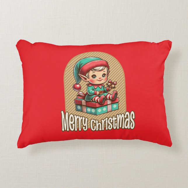 Merry Christmas. Dekokissen (Vorderseite)