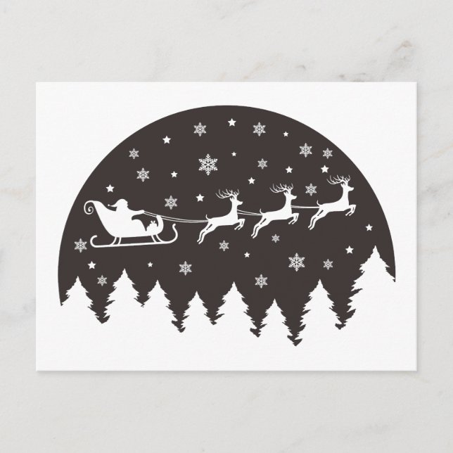 Merry Christmas Design Feiertagspostkarte (Vorderseite)