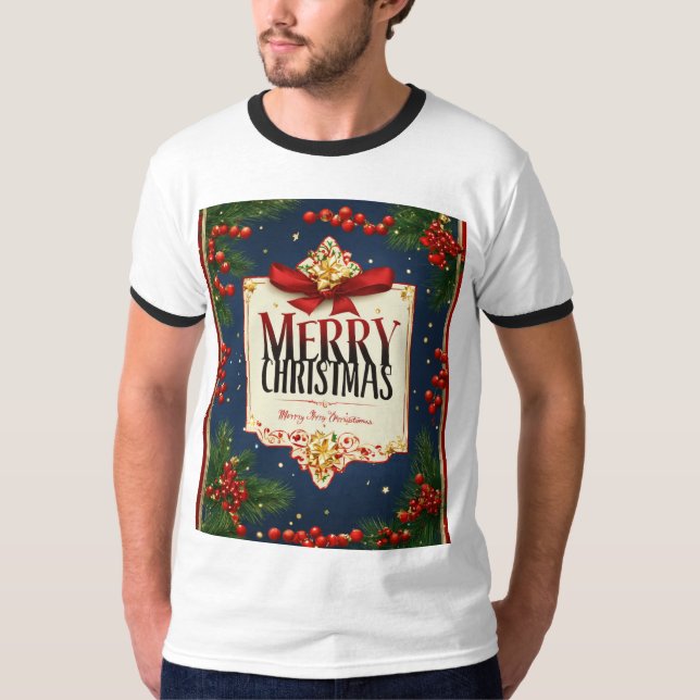 Merry Christmas Design for Men T-Shirt (Vorderseite)