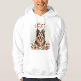 Merry Christmas Dog Cozy Winter Holiday Hoodie