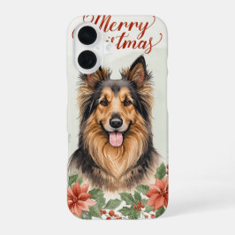 Merry Christmas Dog Festive Holiday Phone Case iPhone 16 Hülle