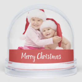 Merry Christmas Double Photo Schneekugeln