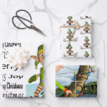 Merry Christmas Elf Santa Golfing Beach Snowman Geschenkpapier Set<br><div class="desc">Santa Snowman Reindeer</div>