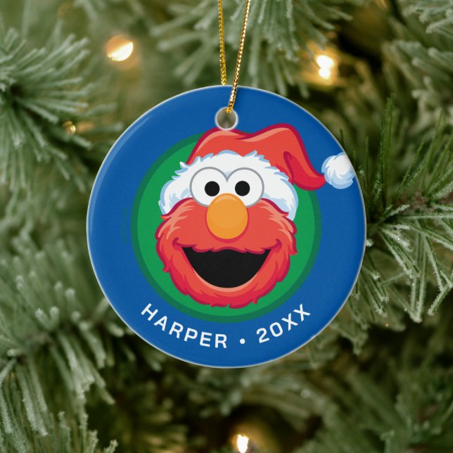 Merry Christmas Elmo Keramik Ornament (Baum)
