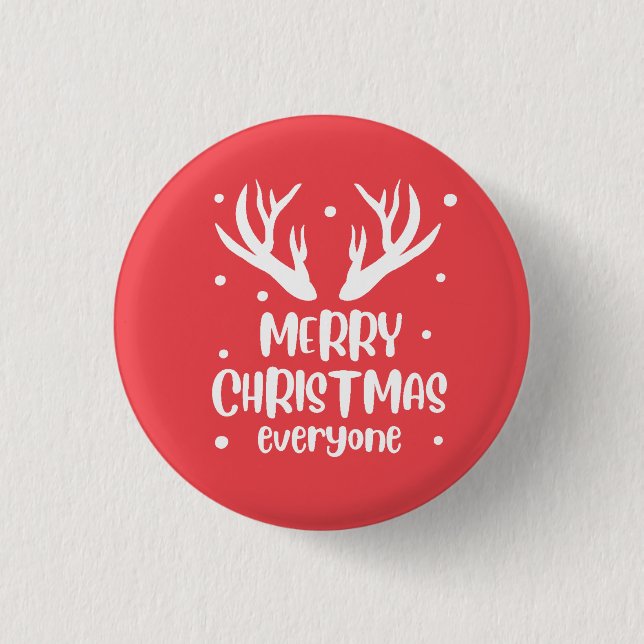 Merry Christmas Everyone Button (Vorderseite)