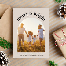 Merry Christmas Family Arched Photo Frame