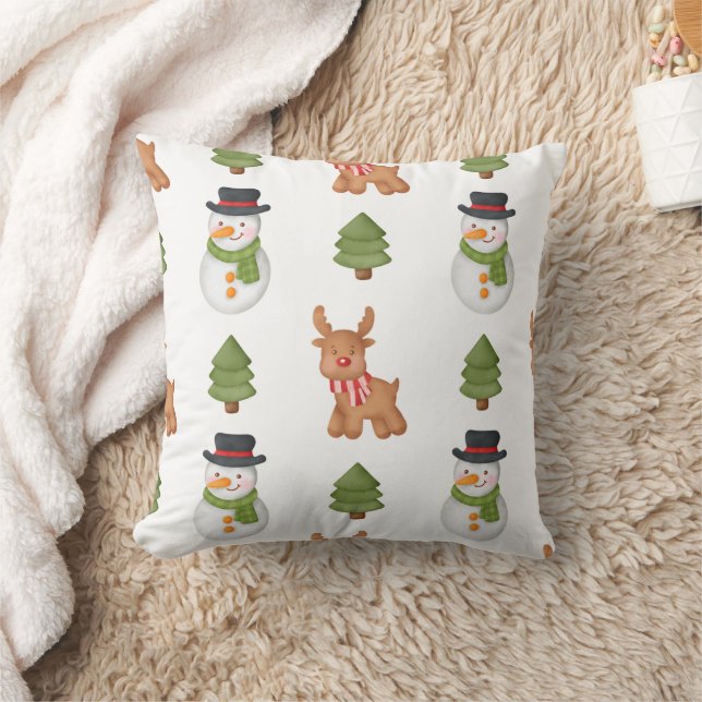 Merry Christmas family Gathering Set on Warm Kissen (Decke)