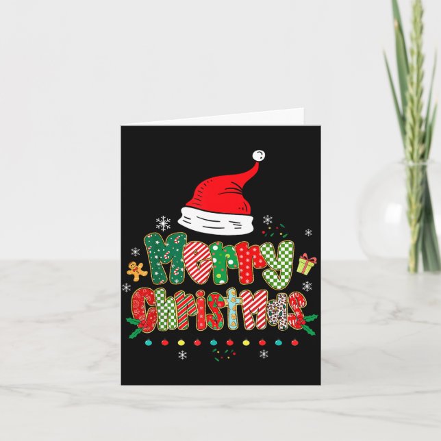 Merry Christmas Family Matching Outfit Xmas Squad  Karte (Vorderseite)