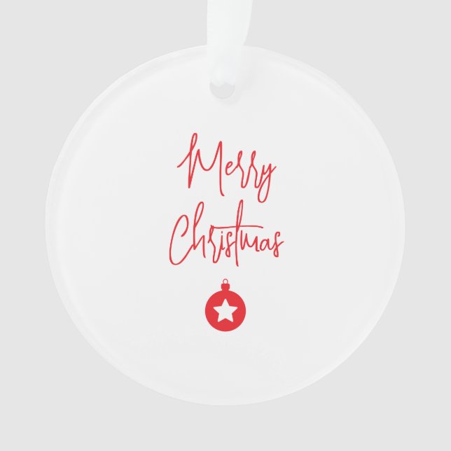Merry Christmas Family New Year Message Ornament (Vorderseite)