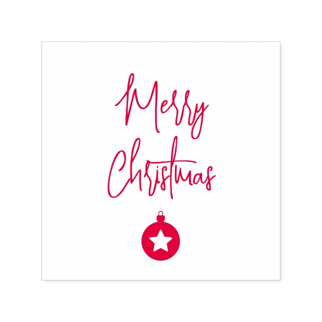 Merry Christmas Family New Year Message Permastempel (Design)