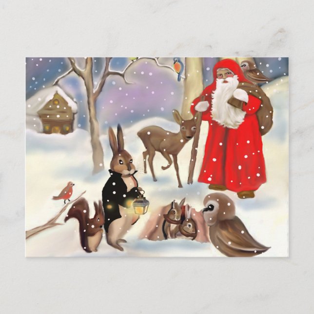 merry Christmas Feiertagspostkarte (Vorderseite)