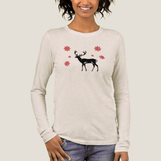 Merry Christmas Festive Holiday T-Shirt Tri-Blend Shirt