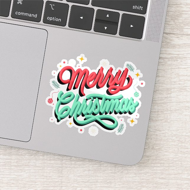 Merry christmas festive season sticker  (Detail)