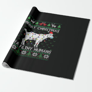 Merry Christmas Filthy Humans Goat Ugly Christmas Geschenkpapier