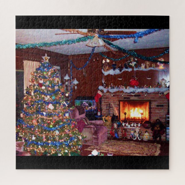 MERRY CHRISTMAS, FIREPLACE JIGSAW PUZZLE (Vertikal)
