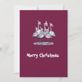 Merry Christmas Flamingo Feiertagskarte