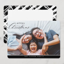 MERRY CHRISTMAS FOTO elegante Kalligraphie schwarz