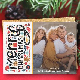 MERRY CHRISTMAS Foto Feiertagskarte