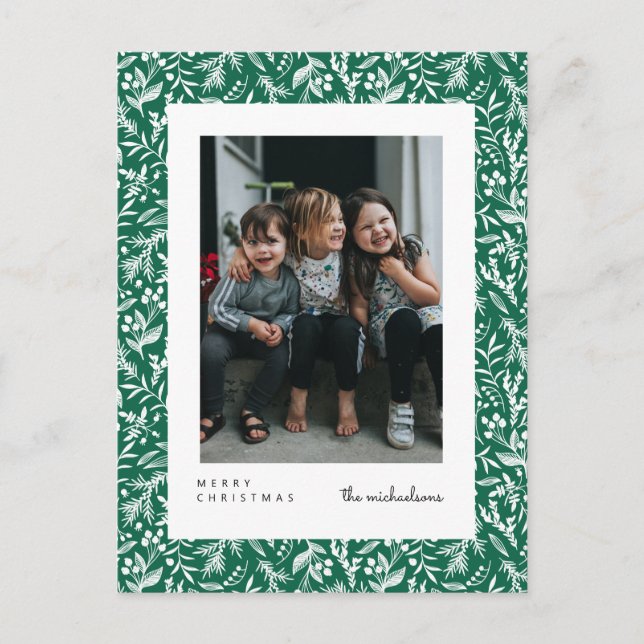 MERRY CHRISTMAS | Foto Postkarte hinzufügen (Vorderseite)