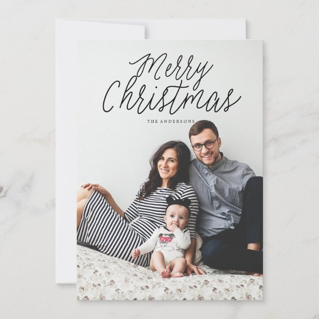 MERRY CHRISTMAS Foto Weihnachten Grußkarte (Vorderseite)