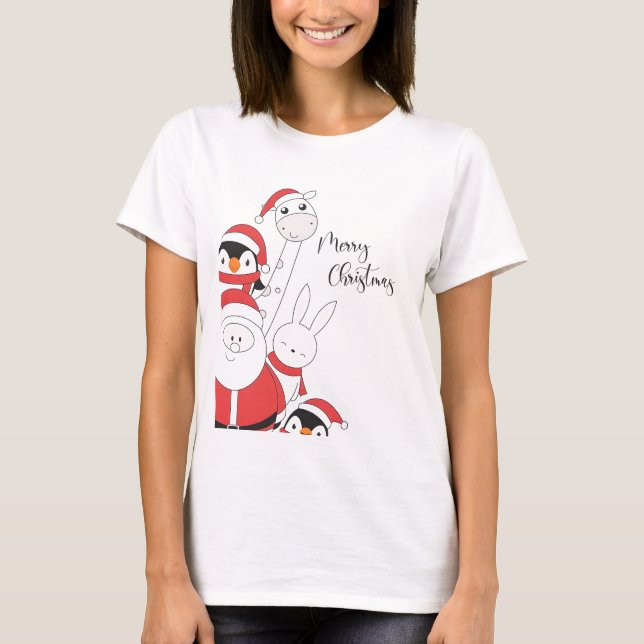 Merry Christmas Friends T-Shirt (Vorderseite)