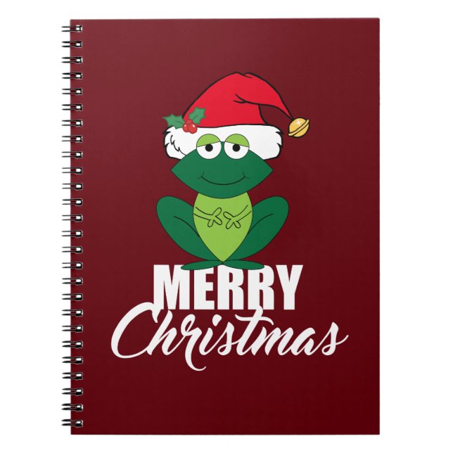 Merry Christmas Frog Notizblock (Vorderseite)