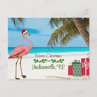 Merry Christmas from Jacksonville, FL Feiertagspostkarte