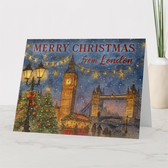Merry Christmas from London Karte (Vorderseite)