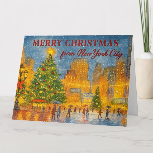 Merry Christmas from New York City Karte (Vorderseite)
