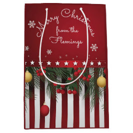 Merry Christmas from (your family) Mittlere Geschenktüte