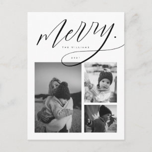 MERRY CHRISTMAS Fügen Sie Ihre Foto-Postkarte Ihre Postkarte