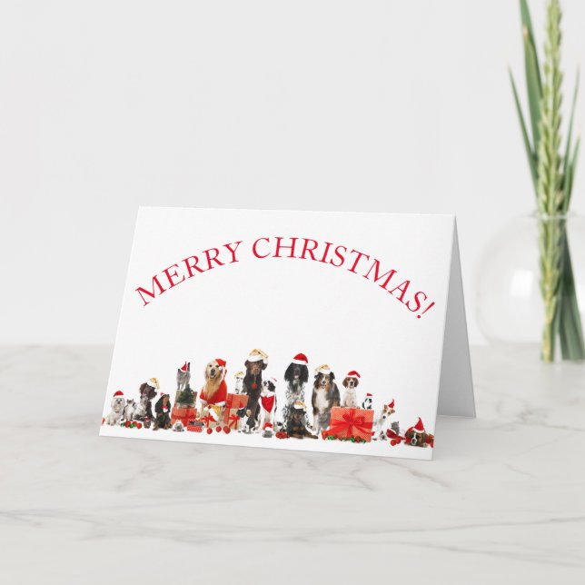 MERRY CHRISTMAS FÜR PET LOVERS Grußkarte Karte (Vorderseite)