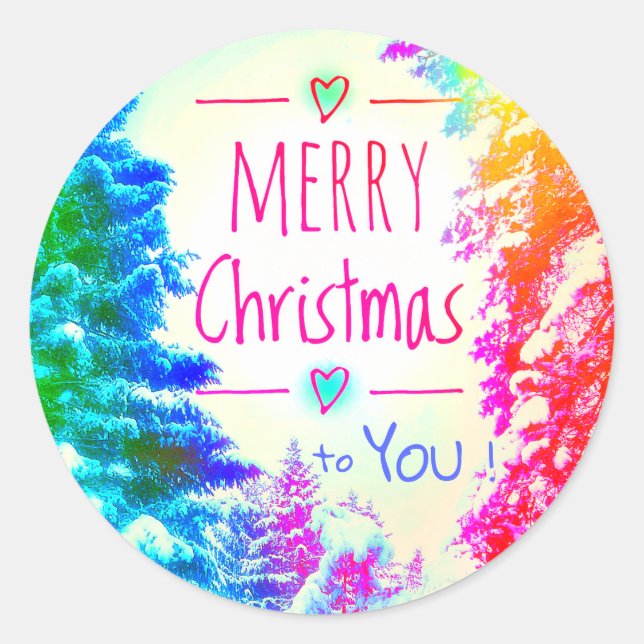MERRY CHRISTMAS FÜR SIE STICKER (Vorderseite)