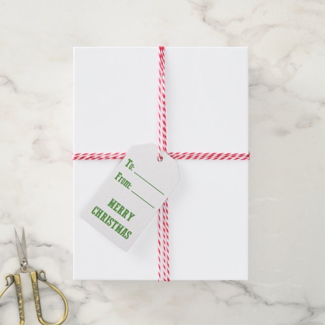 MERRY CHRISTMAS GESCHENKANHÄNGER (Mit Garn)