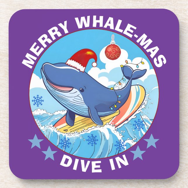 Merry Christmas Getränkeuntersetzer (Vorderseite)