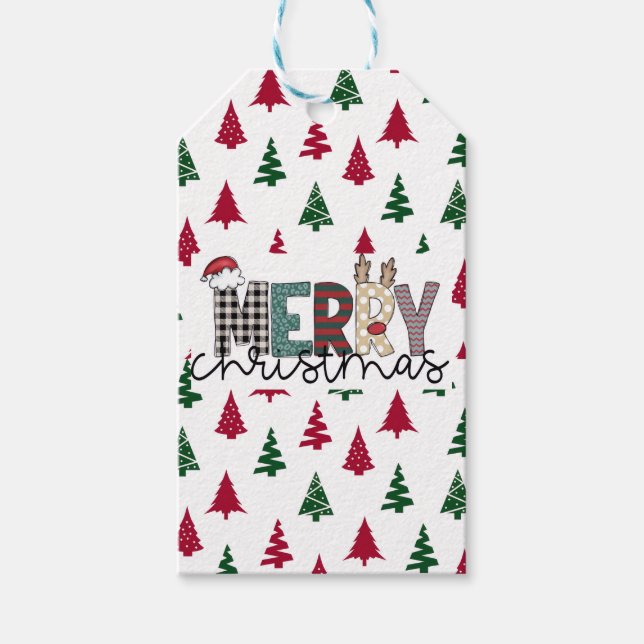 “MERRY Christmas” Gift Tag  Geschenkanhänger (Vorderseite)