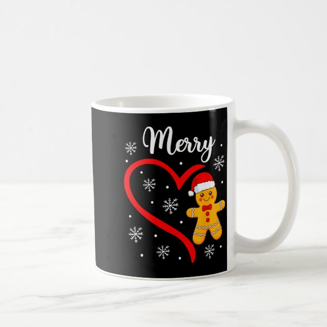 Merry Christmas Gingerbread Family Couples Xmas Pa Kaffeetasse (Rechts)